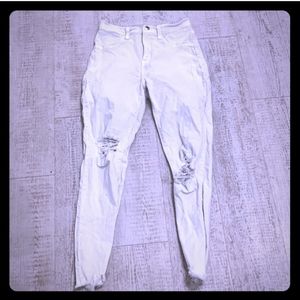 White Distressed Denim Skinny Jeans Fashion Nova